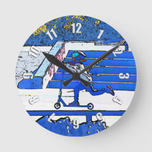 Little Speedster - Scooter Rider   Round Clock