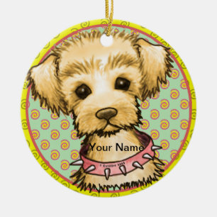 Little Spike Dog Ceramic Ornament