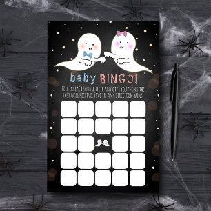 Little Spirit Halloween Gender Reveal Party Bingo