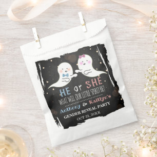 Little Spirit Halloween Ghosts Gender Reveal Party Favour Bag