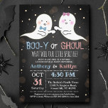 Little Spirit Halloween Ghosts Gender Reveal Party Invitation<br><div class="desc">Celebrate in style with these trendy gender reveal party invitations. The design is easy to personalise with your special event wording and your guests will be thrilled when they receive these fabulous invites.</div>