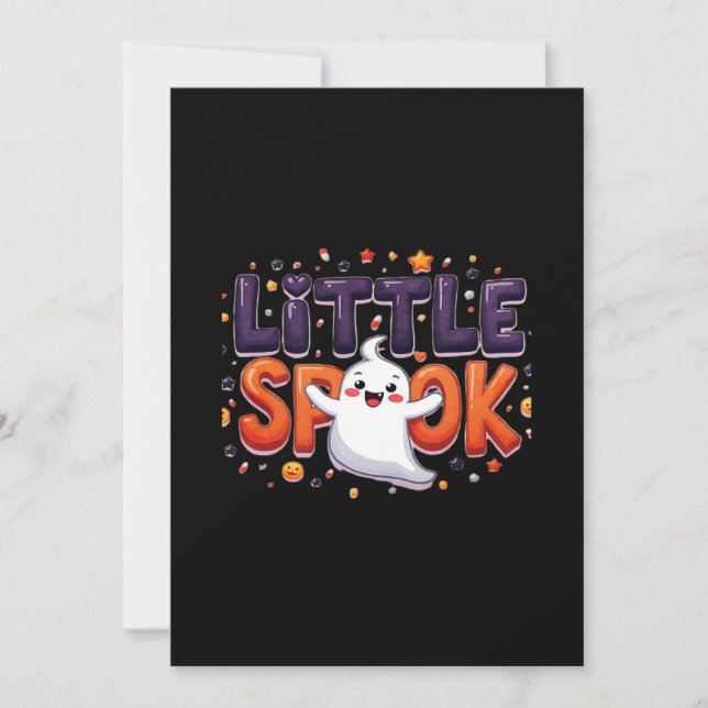Little Spook Cute Halloween Creative Style Holiday Card (Front)