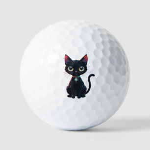 Little Spooky Black Cat Golf Balls