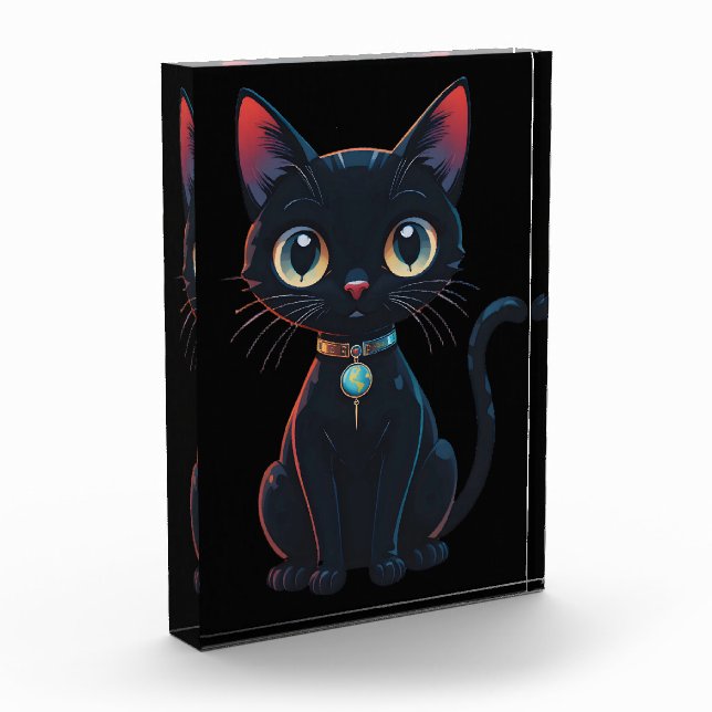Little Spooky Black Cat Photo Block (Left)