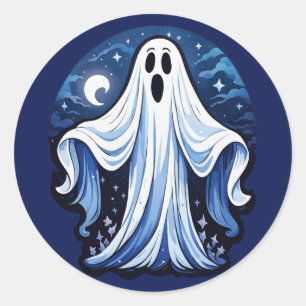 Little Spooky Ghost - Halloween 16 - Fan Fun Classic Round Sticker