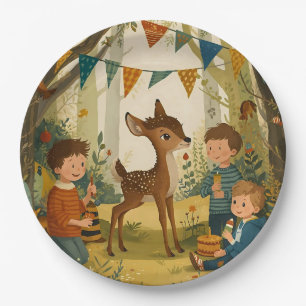 Little Spotted Deer Woodland Birthday Party Paper  Paper Plate
