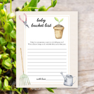 Little sprout baby shower - Baby bucket list