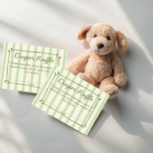 Little sprout Baby Shower diaper raffle Enclosure Card