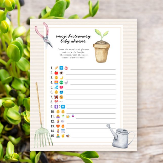 Little sprout baby shower - emoji pictionary game (Creator Uploaded)