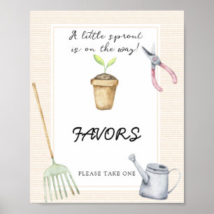 Little Sprout Baby shower Favours Poster