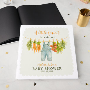 Little Sprout Baby Shower Guest Book Garden Theme