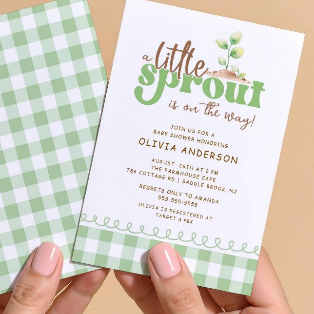 Little Sprout Baby Shower Invitation (Creator Uploaded)