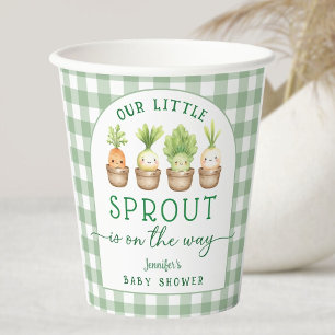 Little Sprout Baby Shower Paper Cups