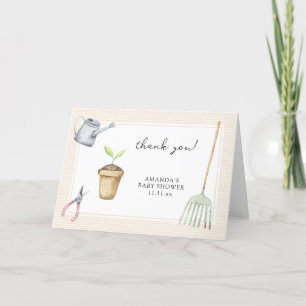 Little sprout baby shower thank you card