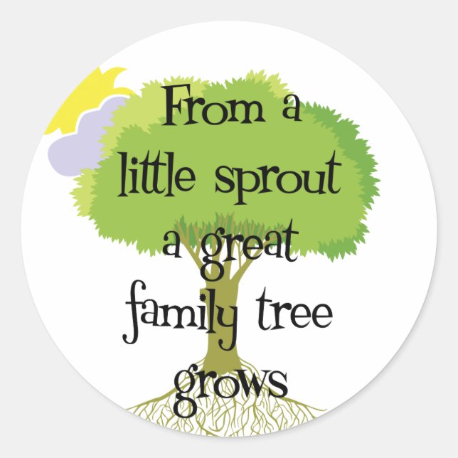 Little Sprout Classic Round Sticker (Front)