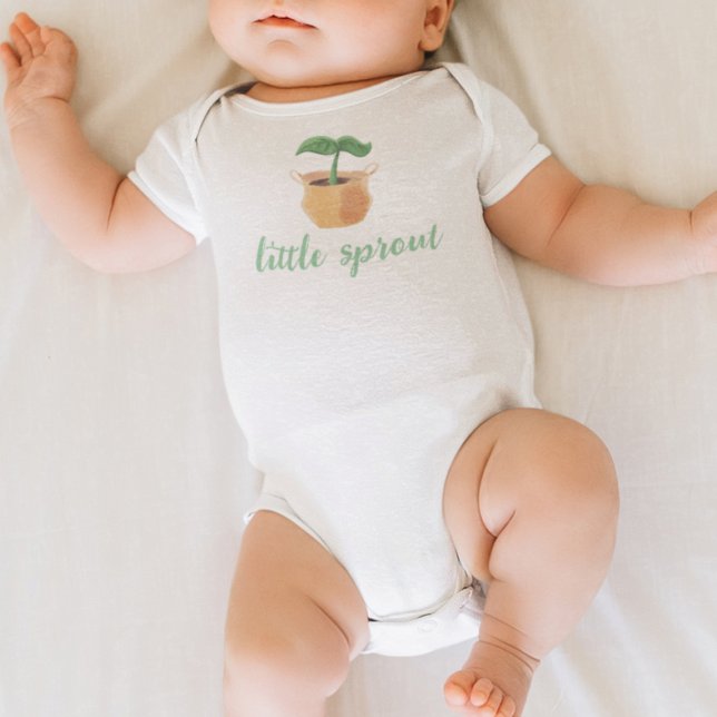 Little Sprout Cute Gardening Plant Gender Neutral Baby Bodysuit (Little Sprout Cute Gardening Plant Gender Neutral Baby Bodysuit)