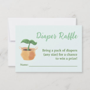 Little Sprout Diaper Raffle Baby Shower Card