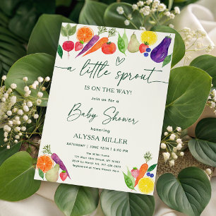 Little Sprout Farmer's Market Baby Shower Invitation