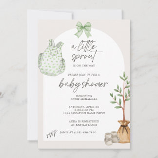 Little Sprout Garden Baby Shower Invitation 