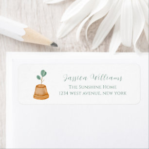 Little Sprout Garden Baby Shower Return Address Label