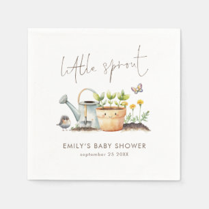 Little Sprout Gender Neutral Garden Baby Shower  Napkin