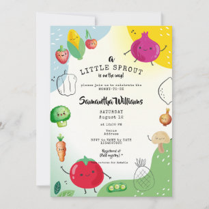 Little Sprout Locally Grown Market Baby Shower Invitation