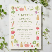 Little Sprout on the Way Vegetables Baby Shower