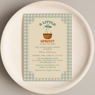 Little Sprouts Garden Party Baby Shower Invitation