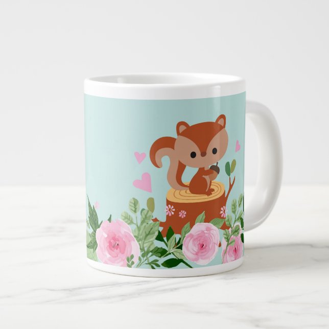 little squirrel Jumbo Mug (Front Right)