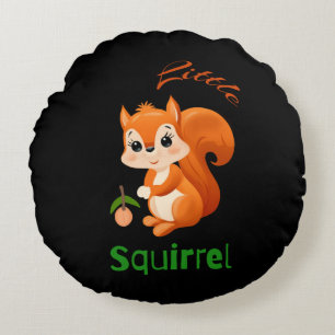 Little squirrel round cushion