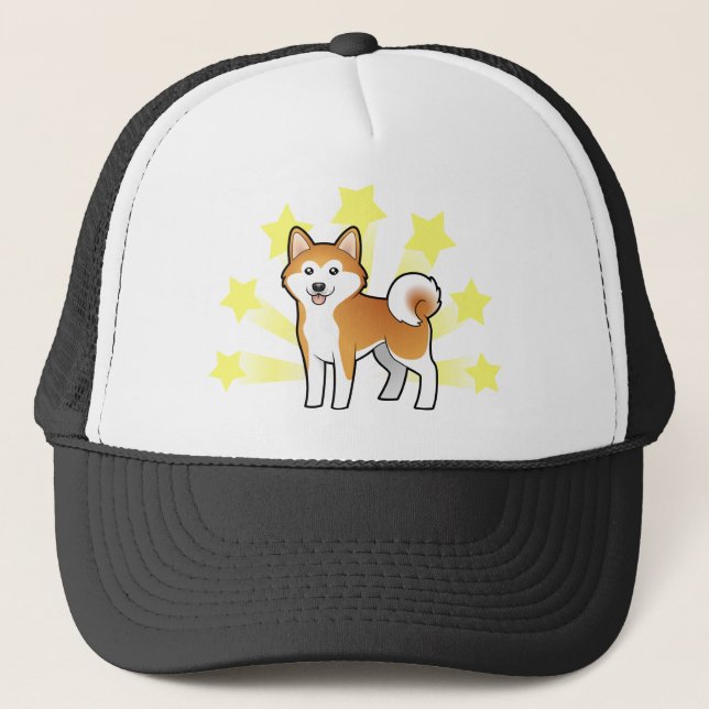 Little Star Akita Inu / Shiba Inu Trucker Hat (Front)