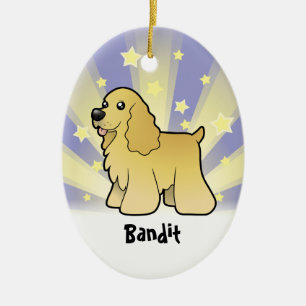Little Star American Cocker Spaniel Ceramic Tree Decoration
