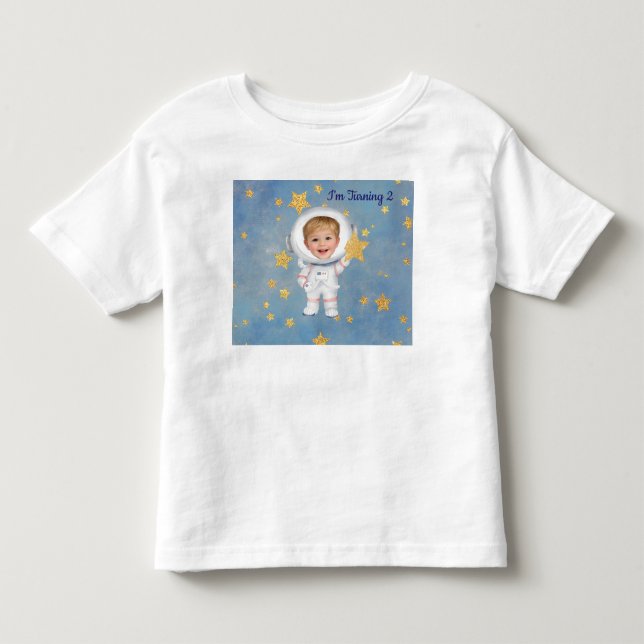 Little Star Astronaut Birthday T-Shirt (Front)