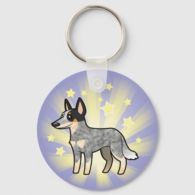 Little Star Australian Cattle Dog / Kelpie Key Ring (Front)