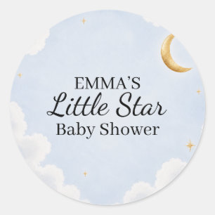 Little Star Baby Shower Favour Classic Round Sticker