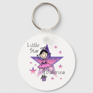 Little Star Ballerina-Black Hair Key Ring