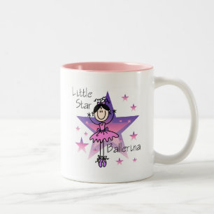 Little Star Ballerina-Black Hair Two-Tone Coffee Mug