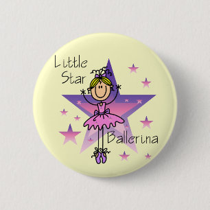 Little Star Ballerina - Blonde Hair 6 Cm Round Badge