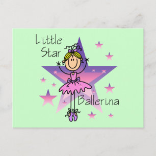 Little Star Ballerina - Blonde Hair Postcard