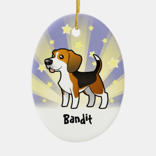Little Star Beagle (add your pets name) Ceramic Ornament
