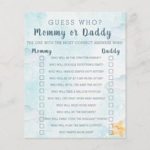 Little Star Blue Sky Mummy Daddy Baby Shower Game
