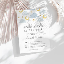 little star Couples baby shower invitation
