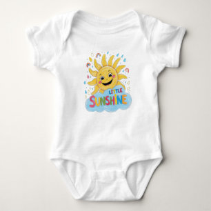 Little Star Crayon Style Pillow and Crown Baby Bodysuit