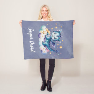 Little Star Dragon Boy Baby Shower Gift Fleece Blanket
