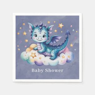 Little Star Dragon Boy Baby Shower Napkin