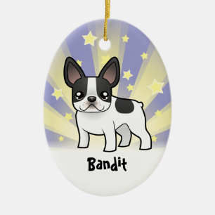 Little Star French Bulldog Ceramic Tree Decoration