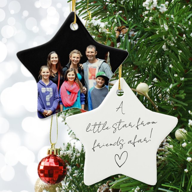 Little Star From Afar custom Photo Keepsake Ceramic Ornament (Creator Uploaded)