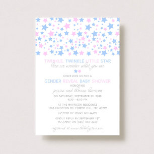 Little Star Gender Reveal Party! Baby Shower Invitation