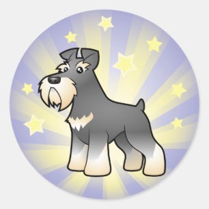 Little Star Giant/Standard/Miniature Schnauzer Classic Round Sticker
