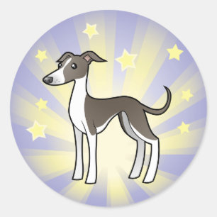 Little Star Greyhound/Whippet/Italian Greyhound Classic Round Sticker